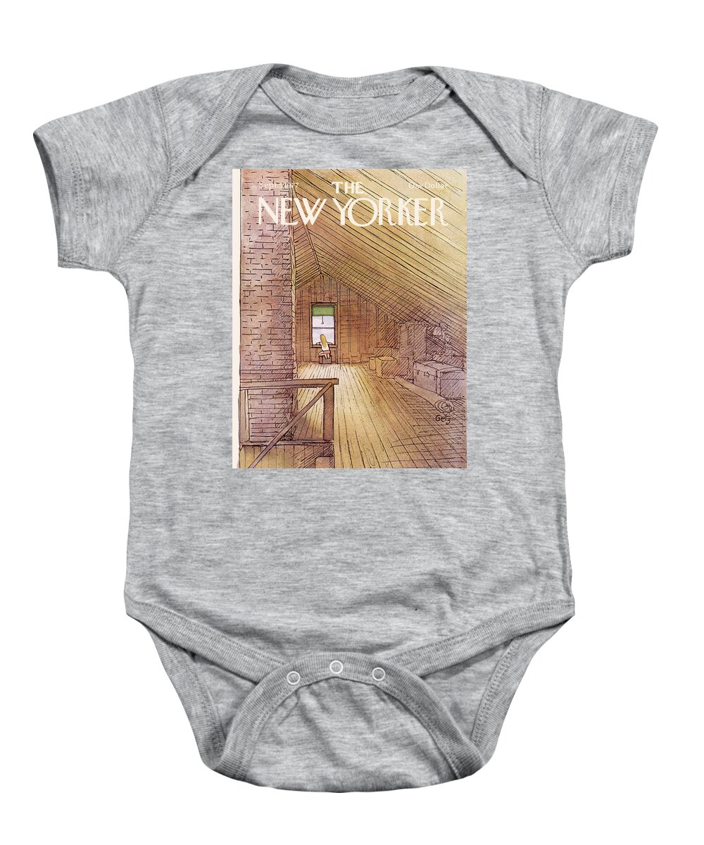 Attic Baby Onesie featuring the painting New Yorker September 5th, 1977 by Arthur Getz