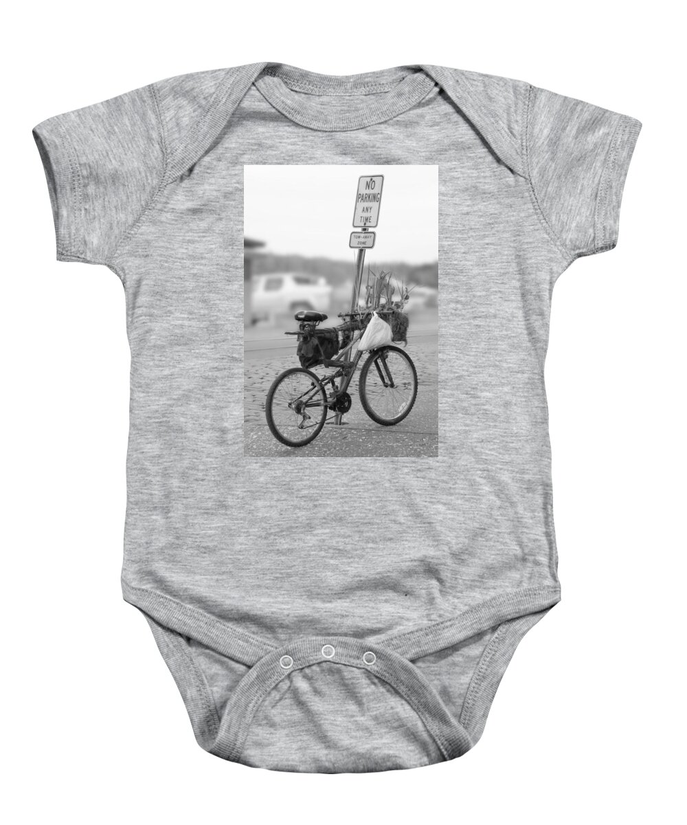 Bike Baby Onesie featuring the photograph No Parking by Mike McGlothlen