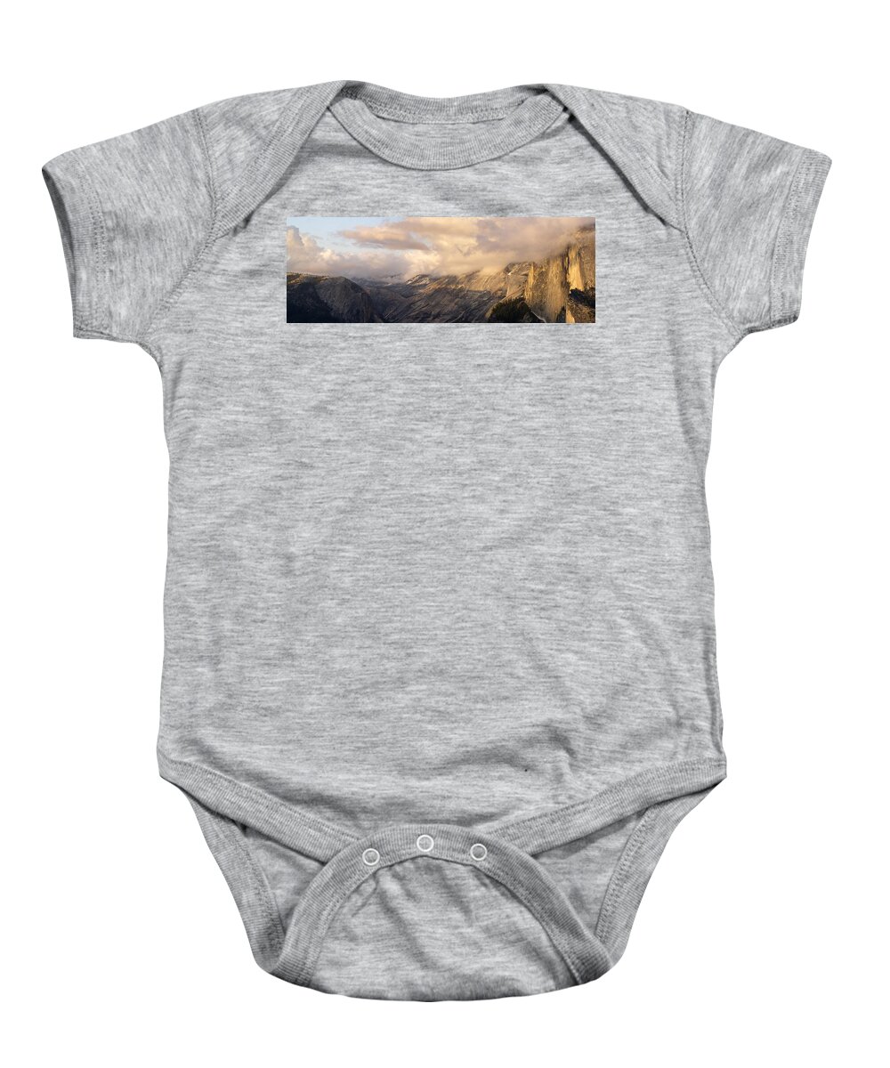 Yosemite Baby Onesie featuring the photograph North Valley Panoramic by Bill Gallagher