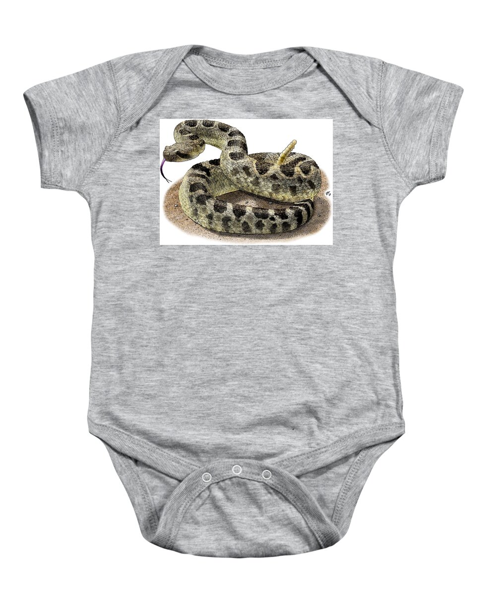 Animal Baby Onesie featuring the photograph Northern Pacific Rattlesnake by Roger Hall
