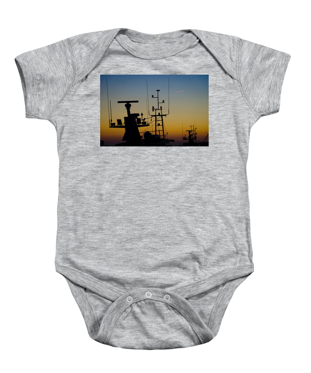 Not Baby Onesie featuring the photograph Fishing Boats by Pablo Lopez