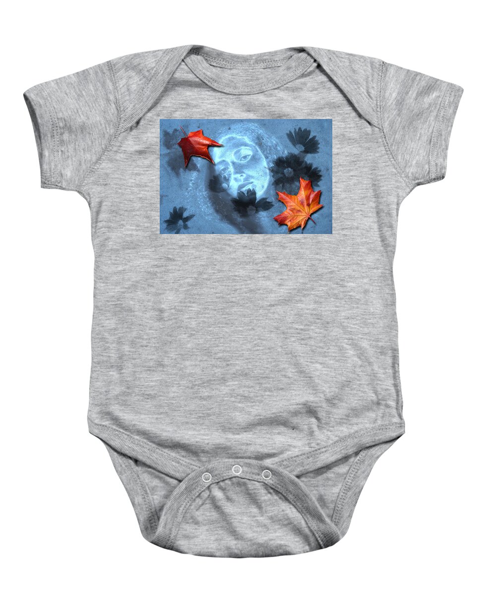 Autumn Baby Onesie featuring the digital art November by Lisa Yount
