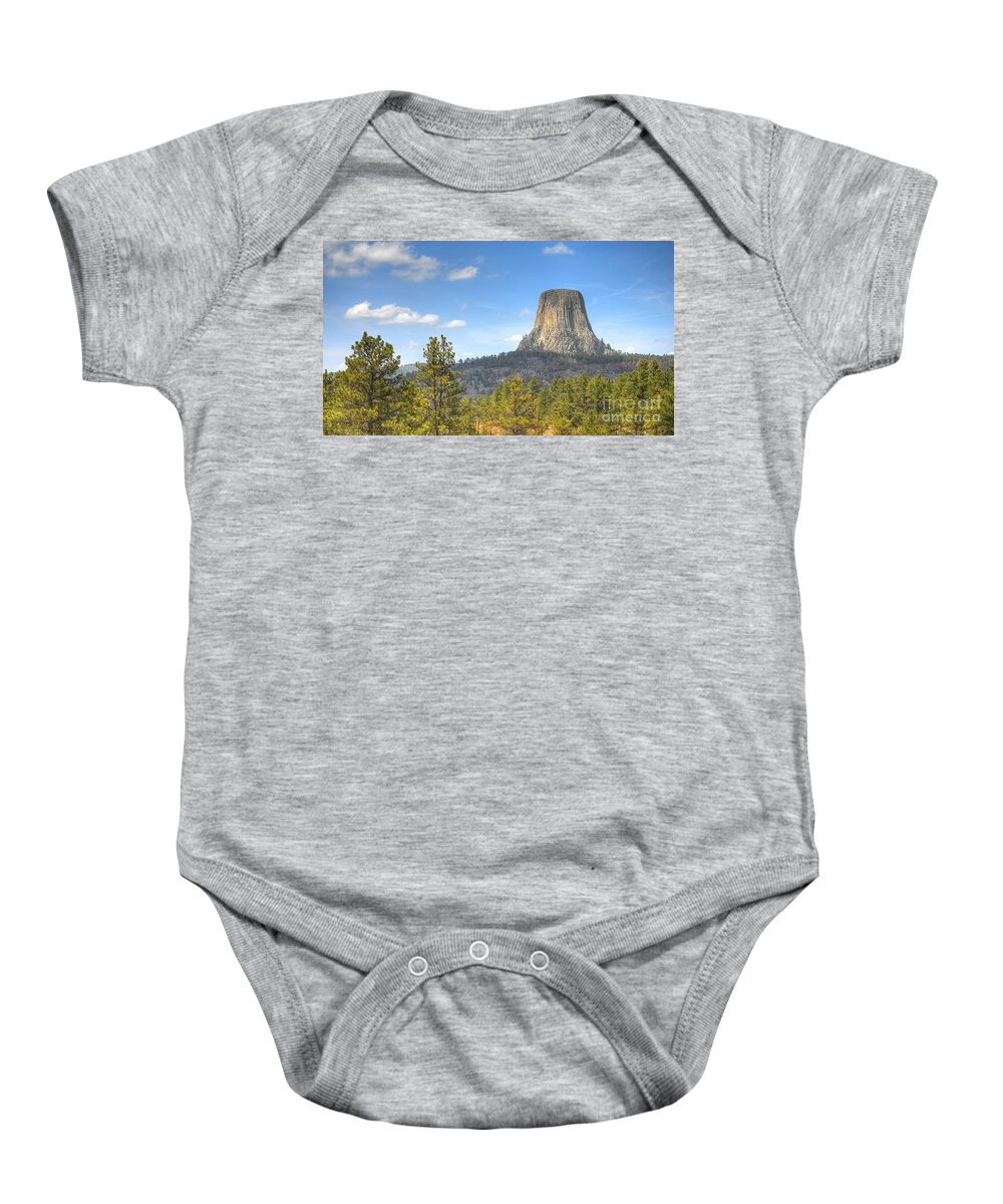 Devils Tower Baby Onesie featuring the photograph Old As The Hills by Anthony Wilkening