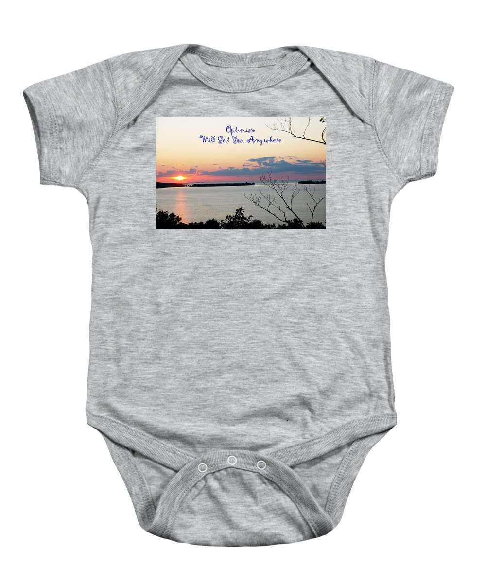 Sunset Baby Onesie featuring the photograph Optimism by Aimee L Maher ALM GALLERY