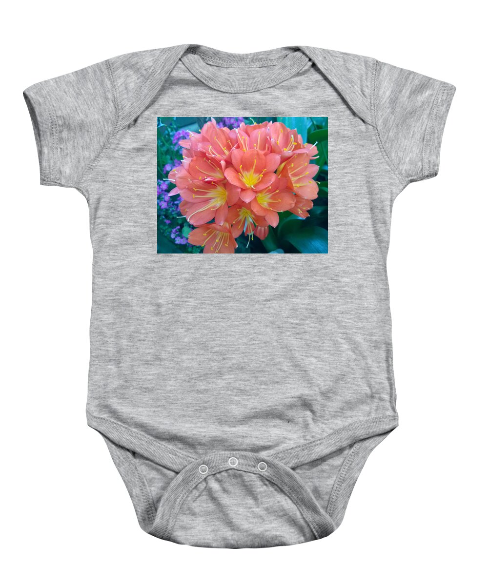 Orange Baby Onesie featuring the photograph Orange Bouquet by Claudia Goodell