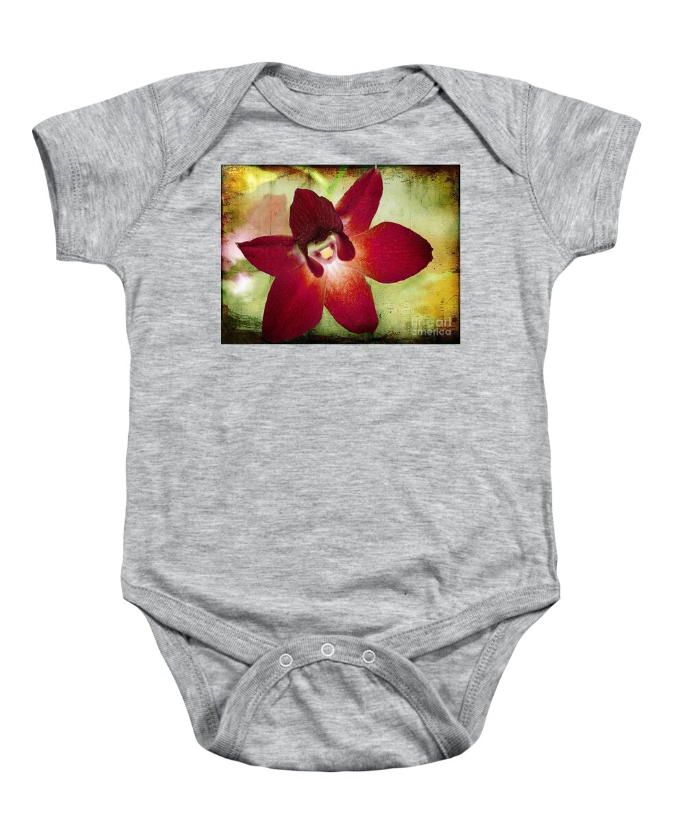 Orchid Baby Onesie featuring the photograph Orchid 2 by Ellen Cotton