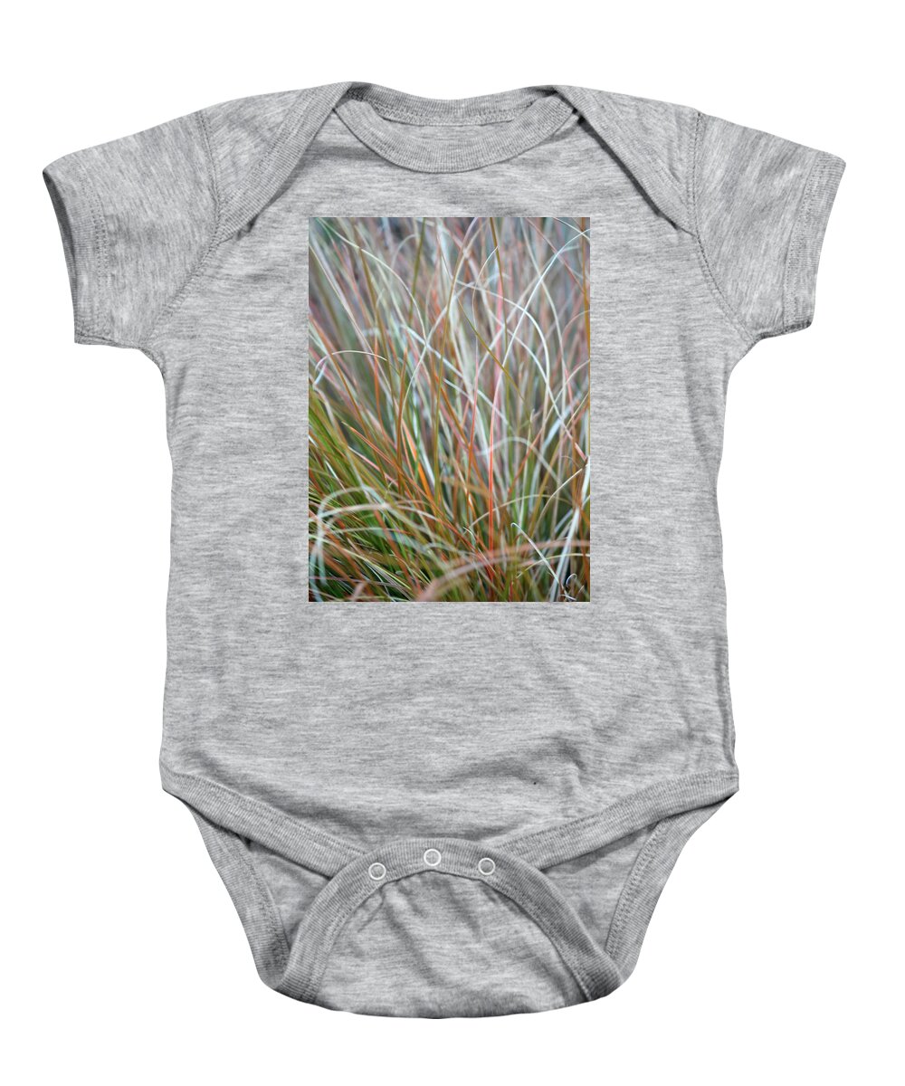 Abstract Art Baby Onesie featuring the photograph Ornamental Grass Abstract by E Faithe Lester