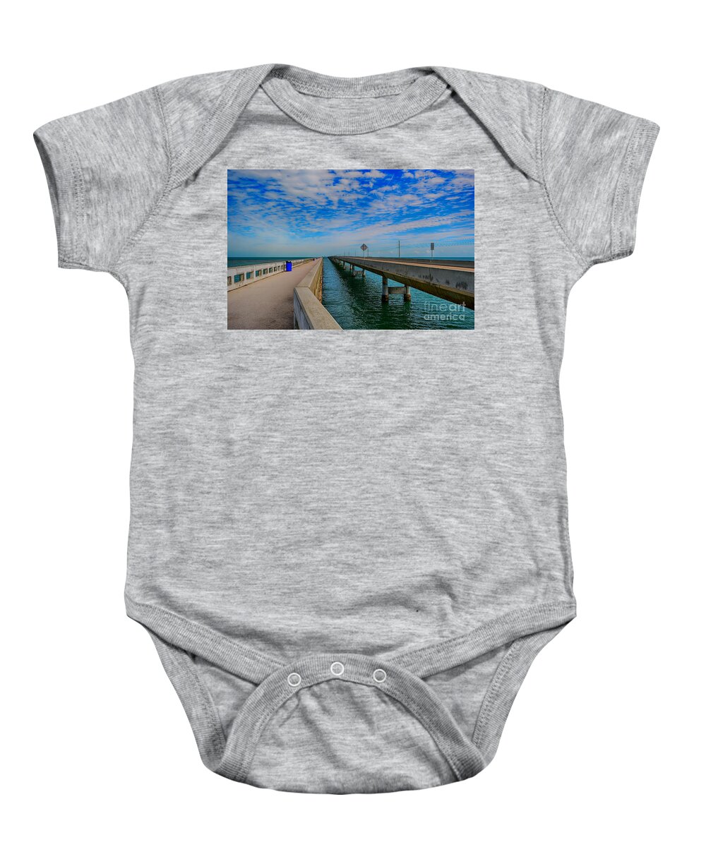 Florida Canvas Baby Onesie featuring the photograph Overseas Highway Florida Keys by Chris Thaxter