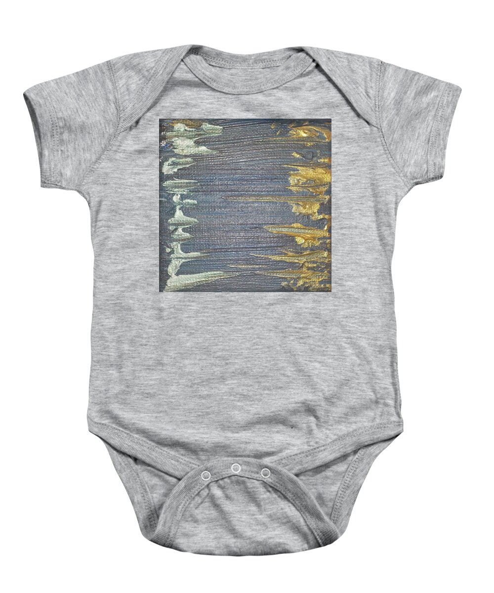 Abstract Painting Strcutured Mix Baby Onesie featuring the painting P1 by KUNST MIT HERZ Art with heart