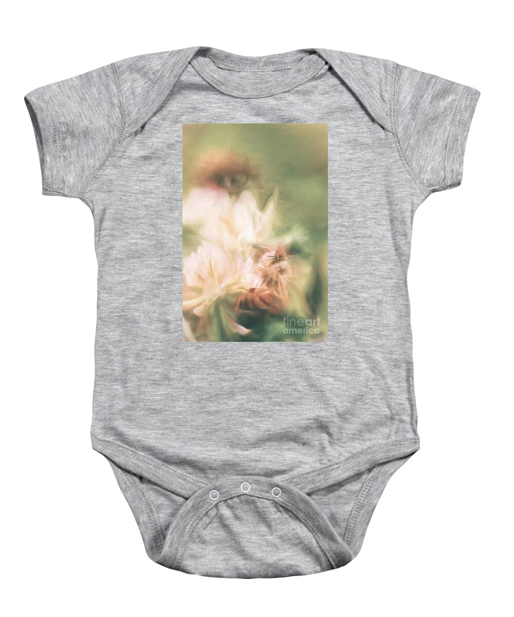 Pastel Baby Onesie featuring the photograph Pastel painting of a honeybee insect by Jorgo Photography