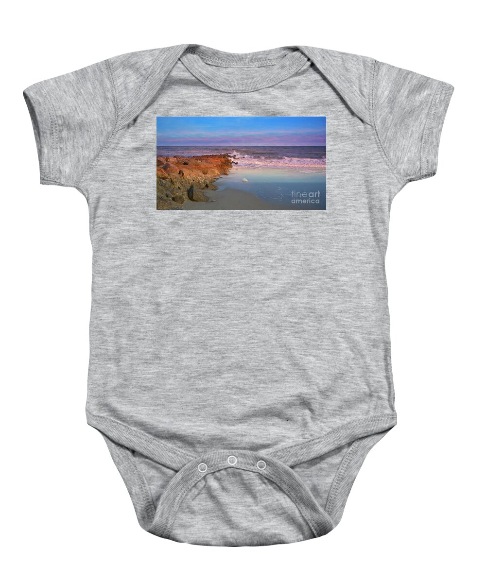 Beach Baby Onesie featuring the photograph Pawleys Island Beach by Kathy Baccari