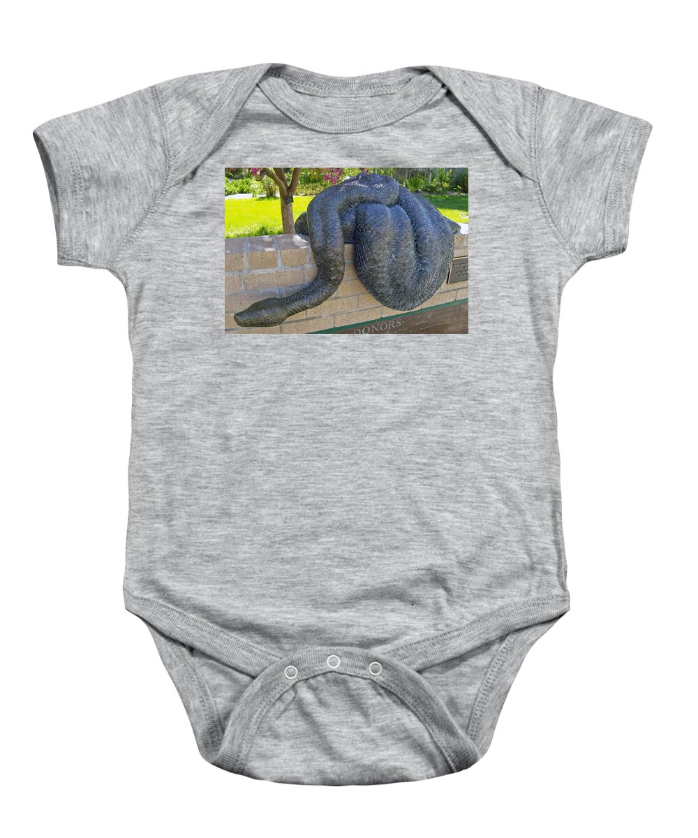 Zoo Baby Onesie featuring the photograph Penny Python by Greg Reed