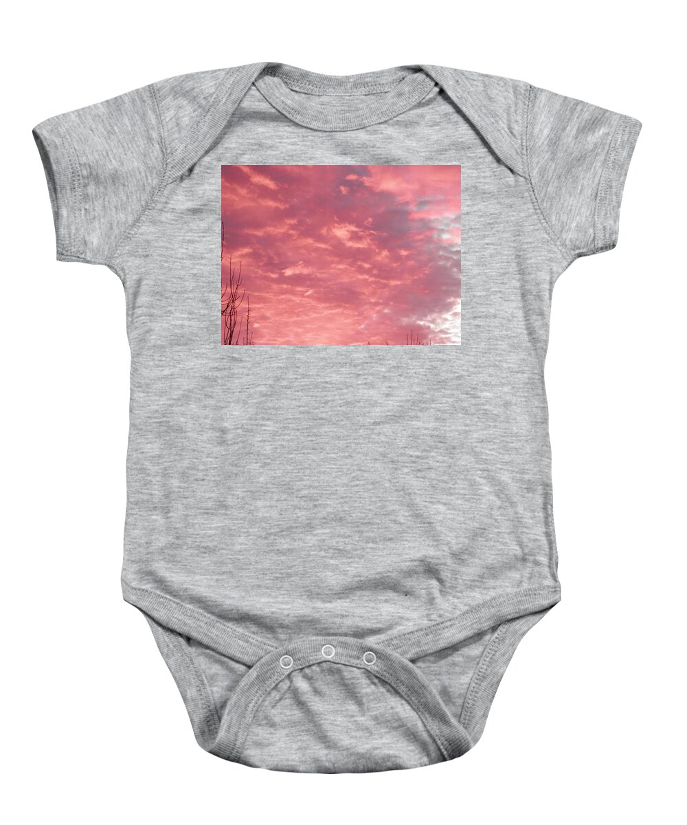 Seasonal Landscape Baby Onesie featuring the photograph Pink Cotton Candy by Kim Galluzzo