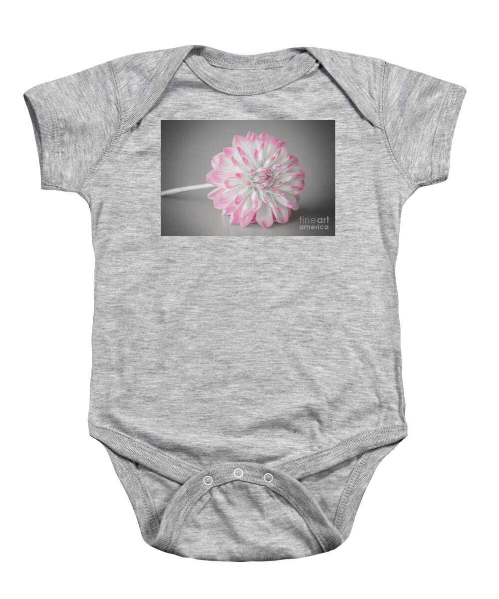 Flower Baby Onesie featuring the photograph Pink Dahlia by Amanda Mohler