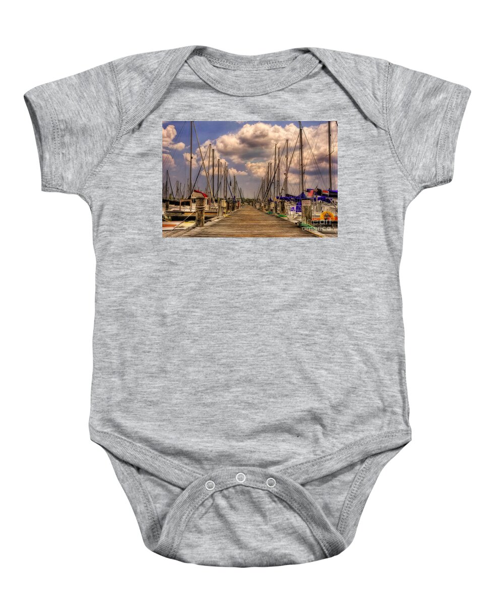 Sail Boat Baby Onesie featuring the photograph Pirate's Cove by Lois Bryan