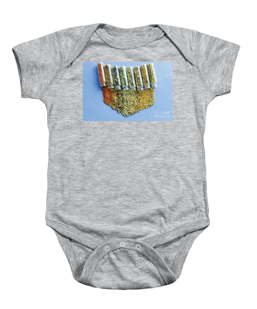 Reproduction Baby Onesie featuring the photograph Pollen by Scott Camazine