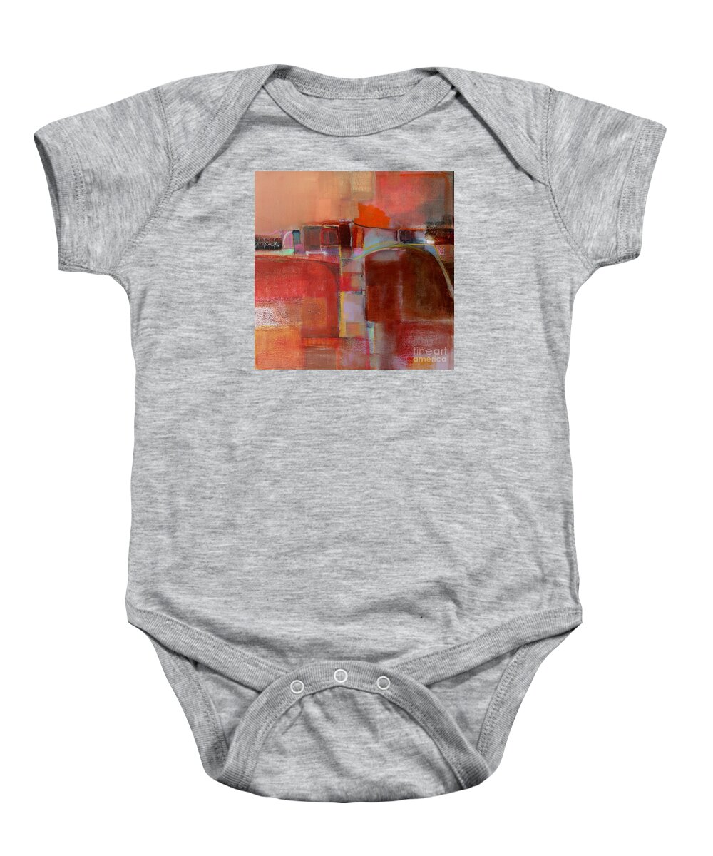Abstract Baby Onesie featuring the painting Pont des Arts by Michelle Abrams