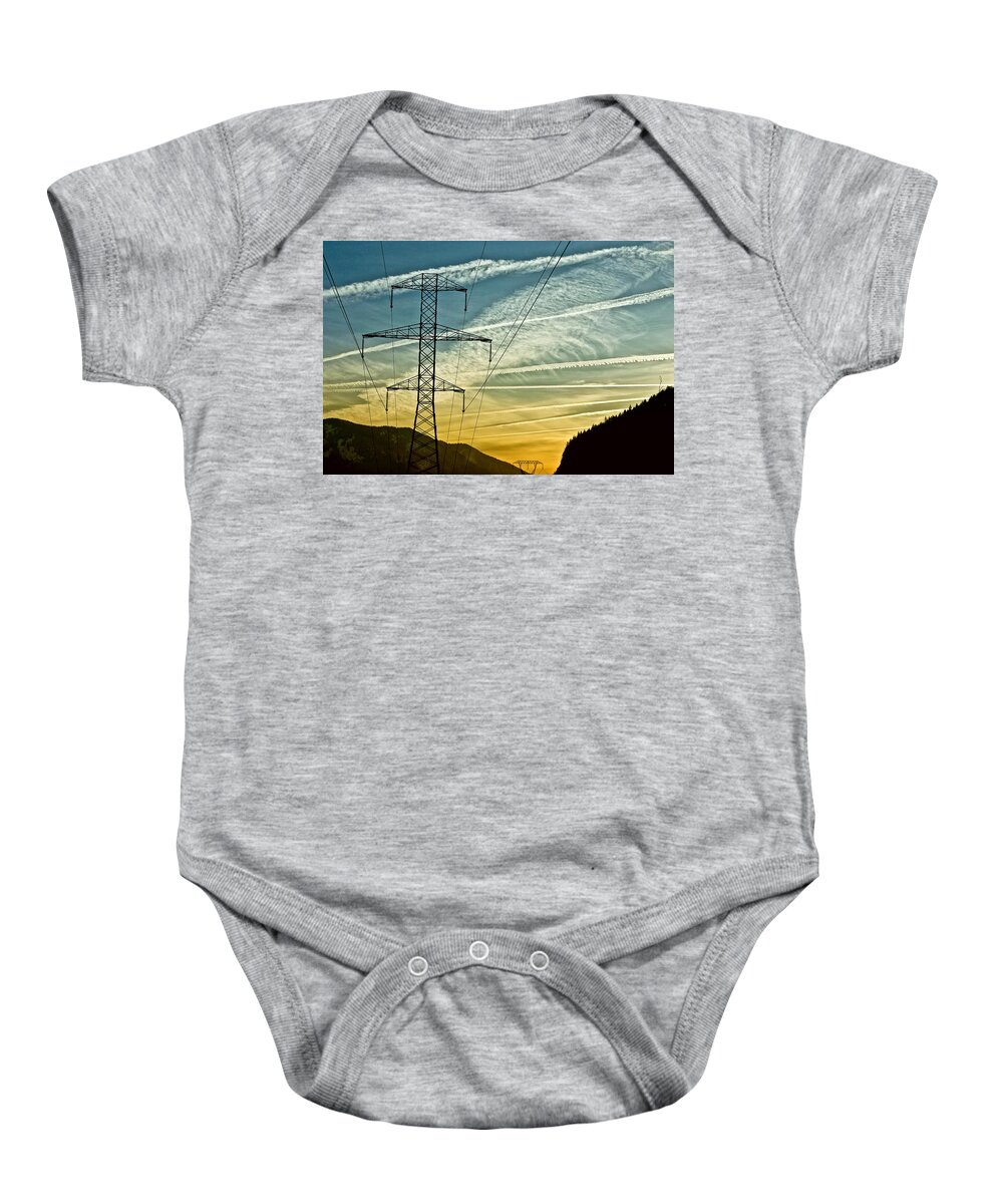 Power Baby Onesie featuring the photograph Power in the Sky by Albert Seger