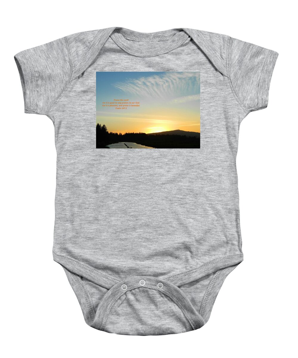 Landscape Baby Onesie featuring the photograph Praise the Lord by Gallery Of Hope 