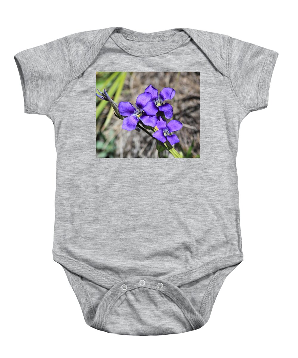 Wildflower Baby Onesie featuring the photograph Purple Wildflower by Shane Bechler