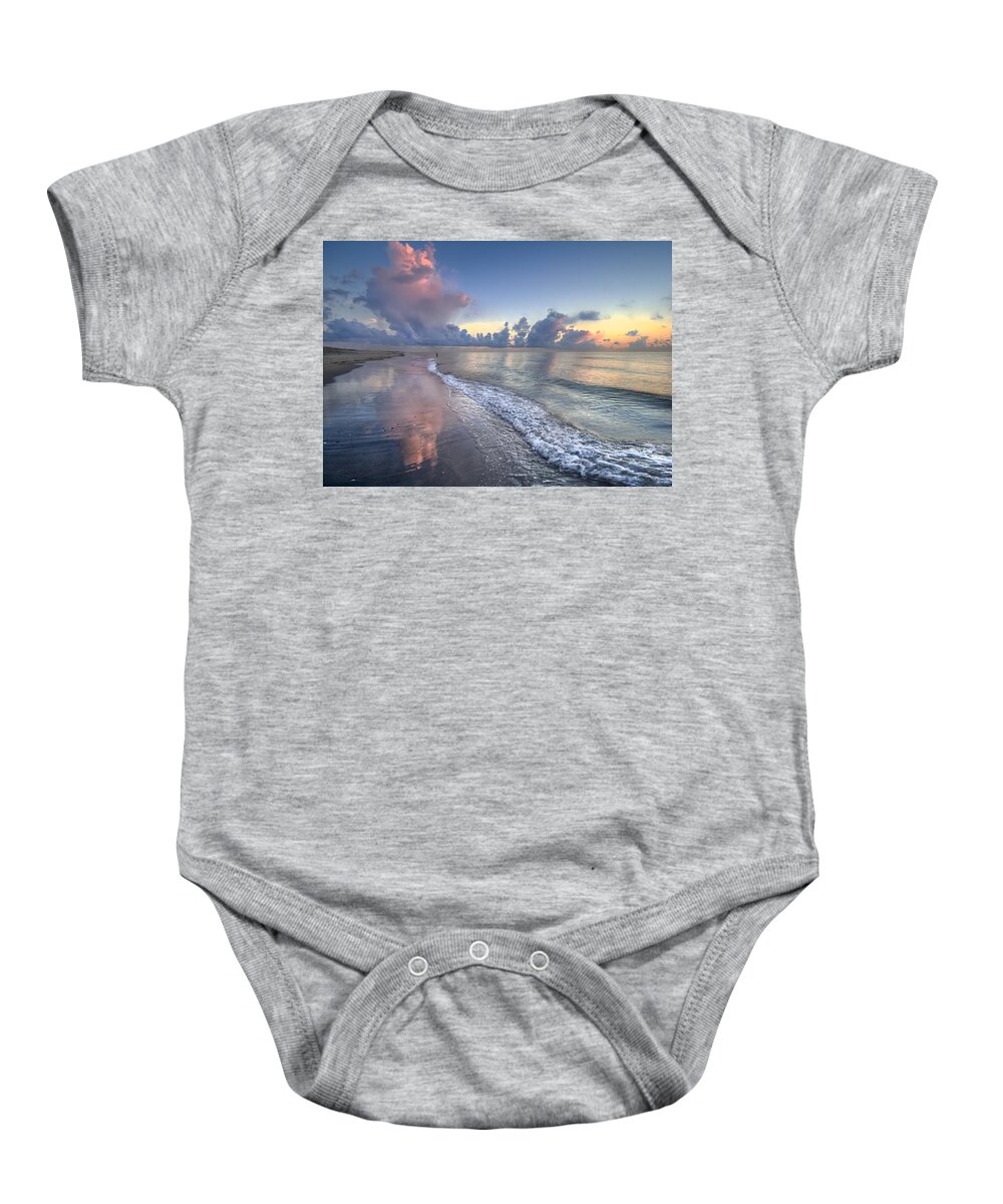 Blowing Baby Onesie featuring the photograph Quiet Morning by Debra and Dave Vanderlaan