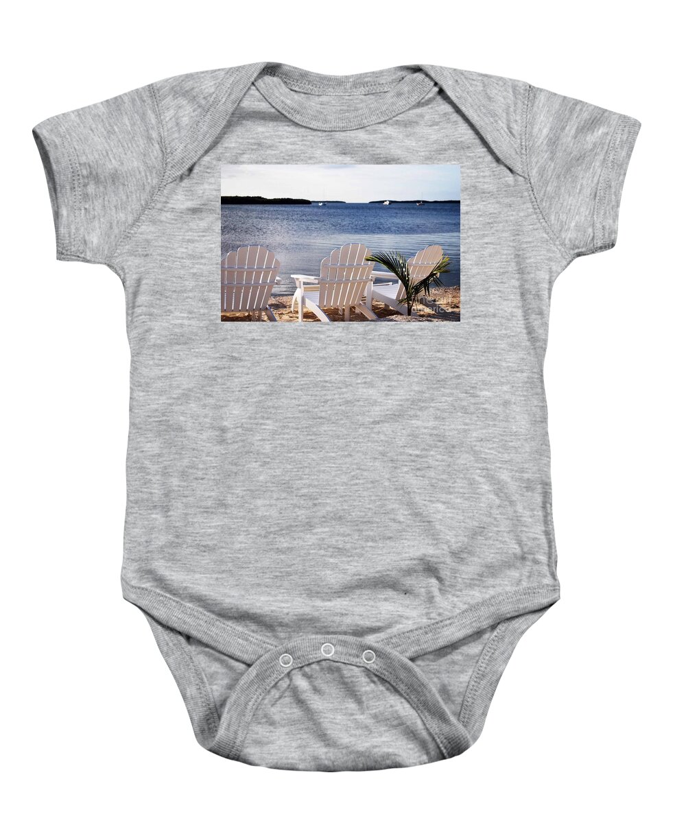 Key West Baby Onesie featuring the photograph Quiet Time by Judy Wolinsky
