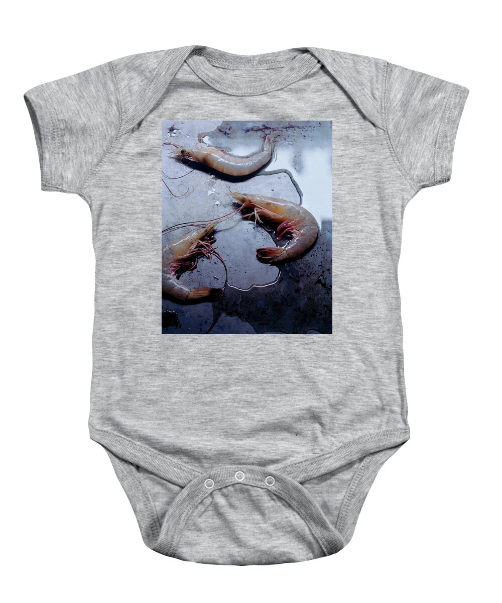 Cooking Baby Onesie featuring the photograph Raw Shrimp by Romulo Yanes