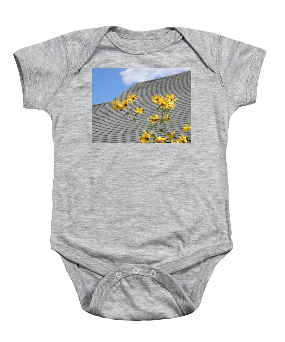 Maine Baby Onesie featuring the photograph Reaching by Jean Goodwin Brooks