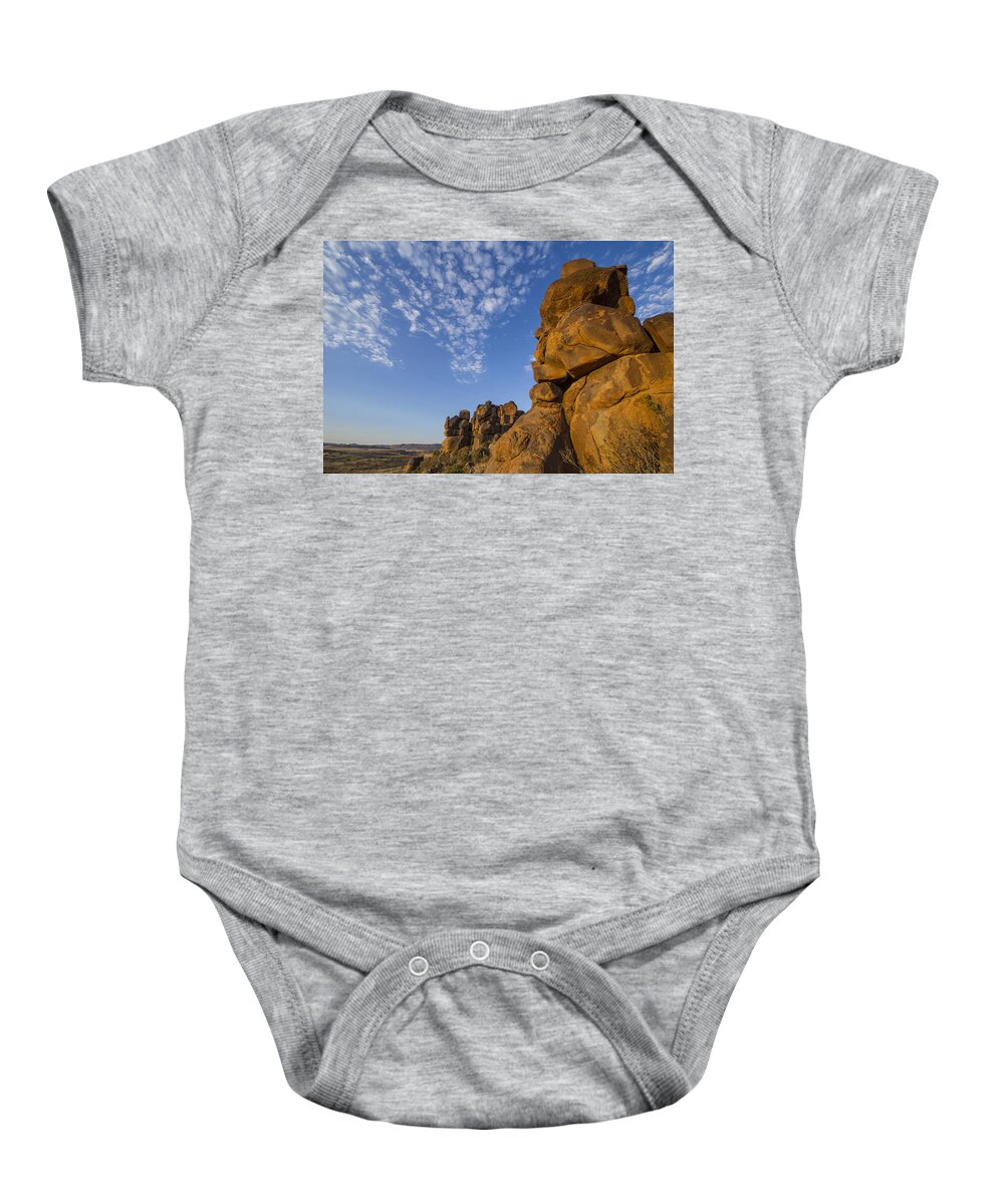 534501 Baby Onesie featuring the photograph Rock Formations Great Karoo South Africa by Pete Oxford