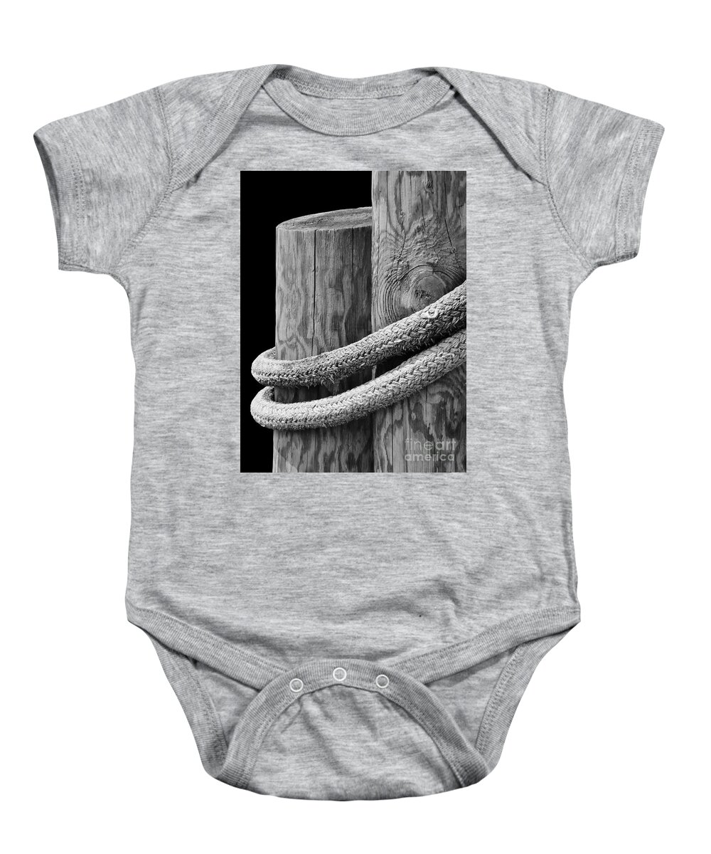 Maine Baby Onesie featuring the photograph Ropes by Karin Pinkham