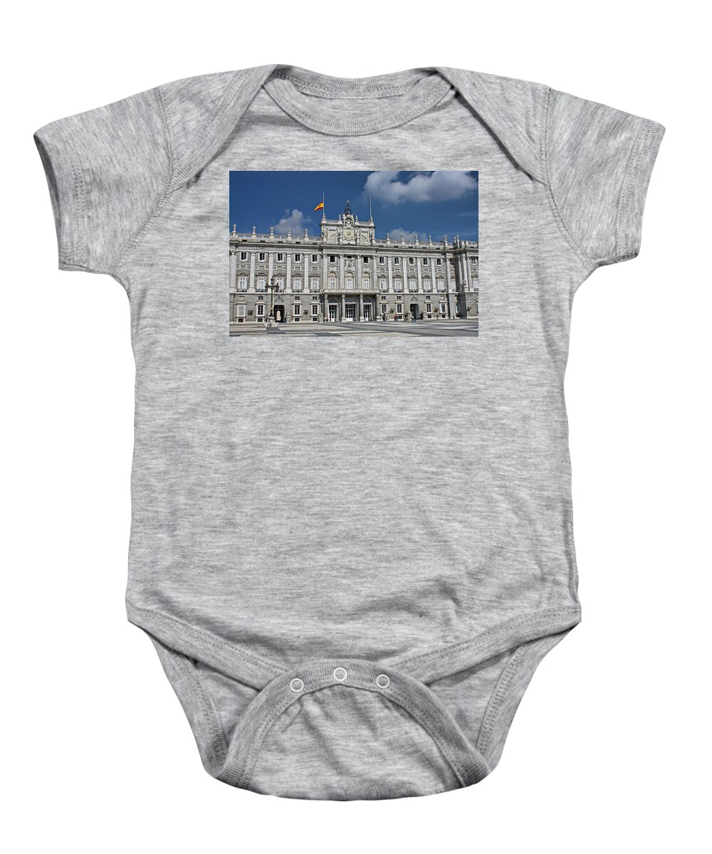 Royal Baby Onesie featuring the photograph Royal Palace of Madrid by Farol Tomson