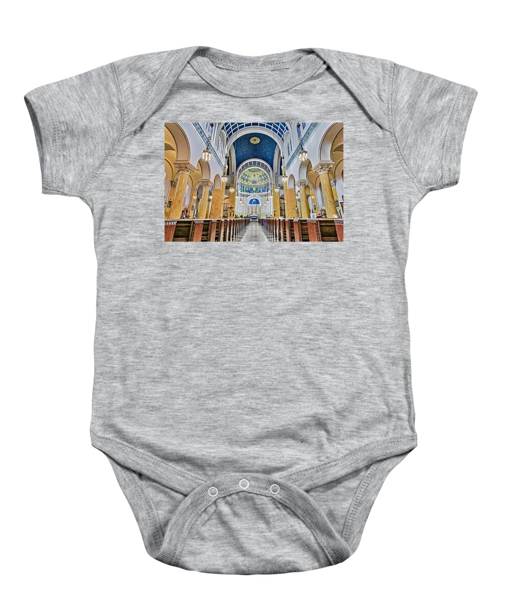 Altar Baby Onesie featuring the photograph Saint Mary's Altar by Susan Candelario