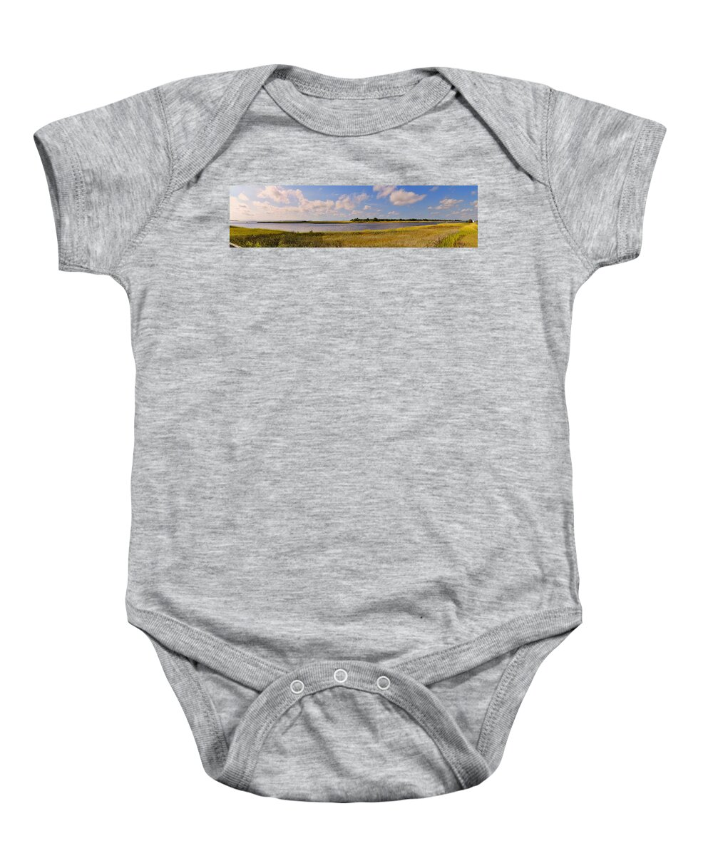 Best Baby Onesie featuring the photograph Salt Marsh Morning - Southport by Paulette B Wright
