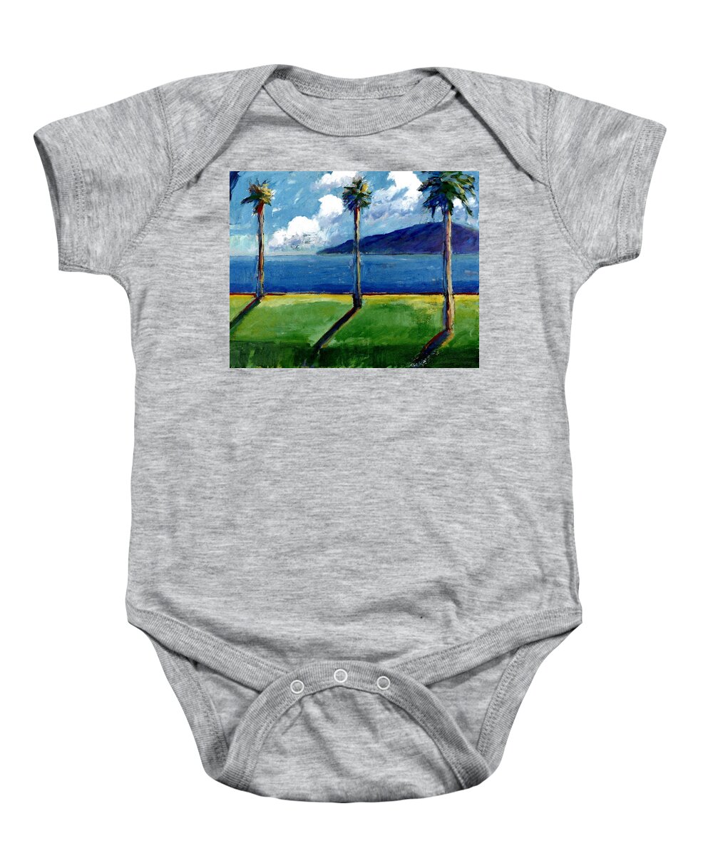 Santa Monica Baby Onesie featuring the painting Santa Monica by Gerry High