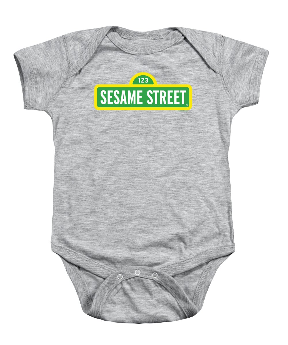  Baby Onesie featuring the digital art Sesame Street - Logo by Brand A