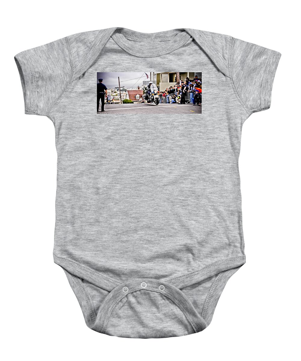 America Baby Onesie featuring the photograph Sfpd by Mark Llewellyn