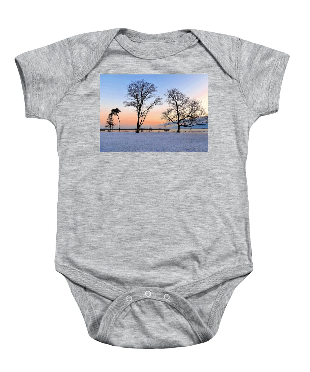 Winter Baby Onesie featuring the photograph Simplicity by Janice Drew