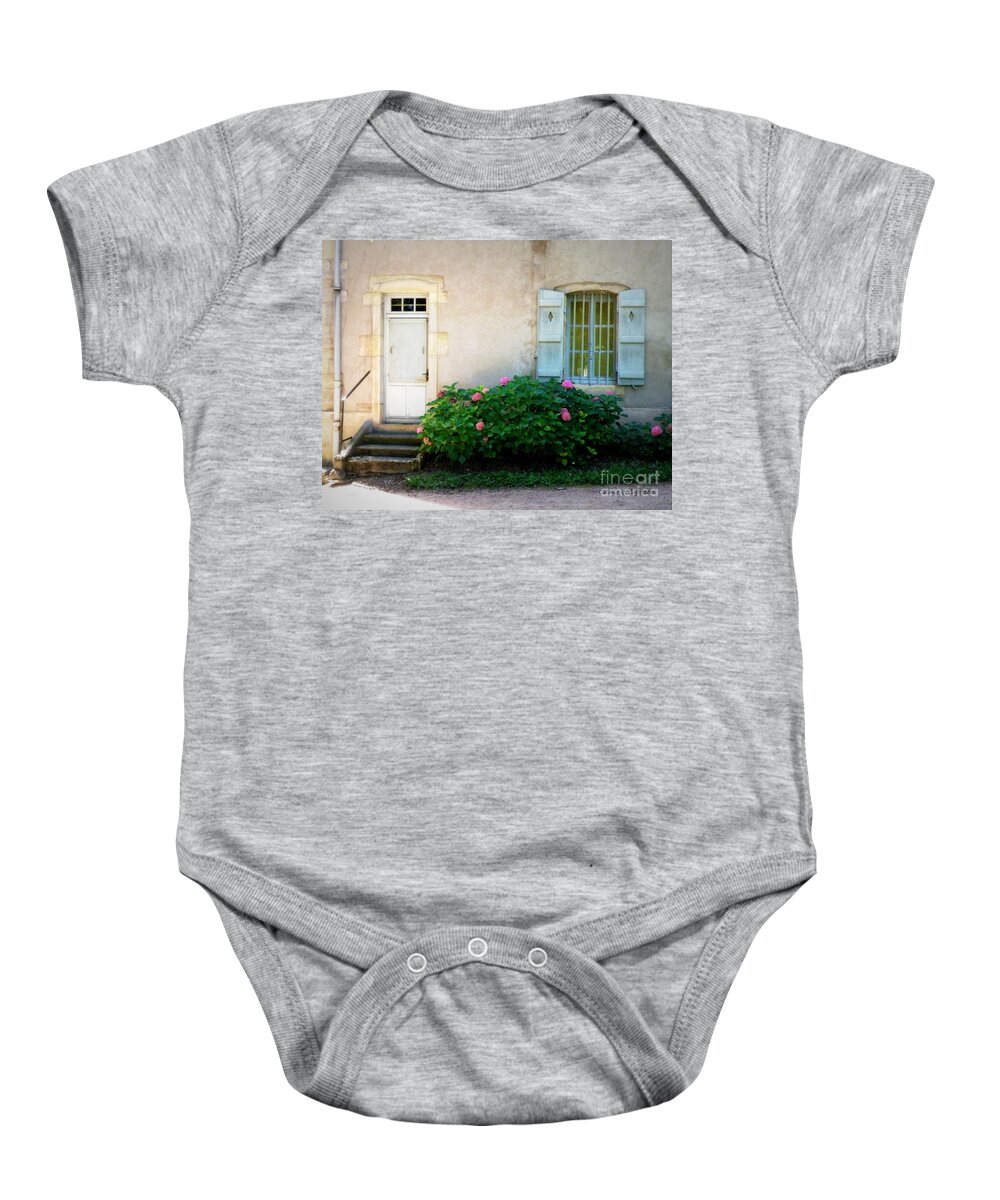 Doors And Windows Baby Onesie featuring the photograph Simply Charming by Lainie Wrightson