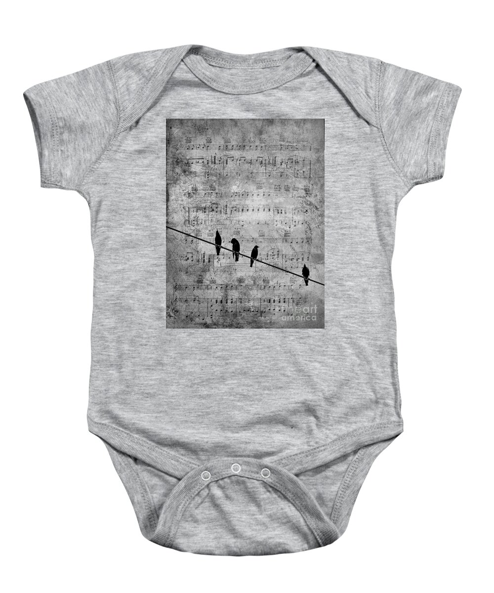 Birds Baby Onesie featuring the photograph Sing a Song of Sixpence by Andrea Kollo
