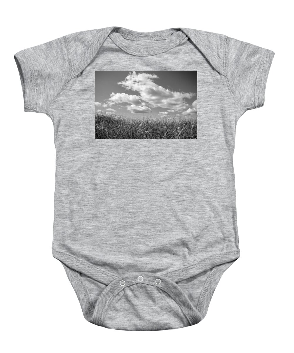 Sky Baby Onesie featuring the photograph Sky Grass by Frank Winters