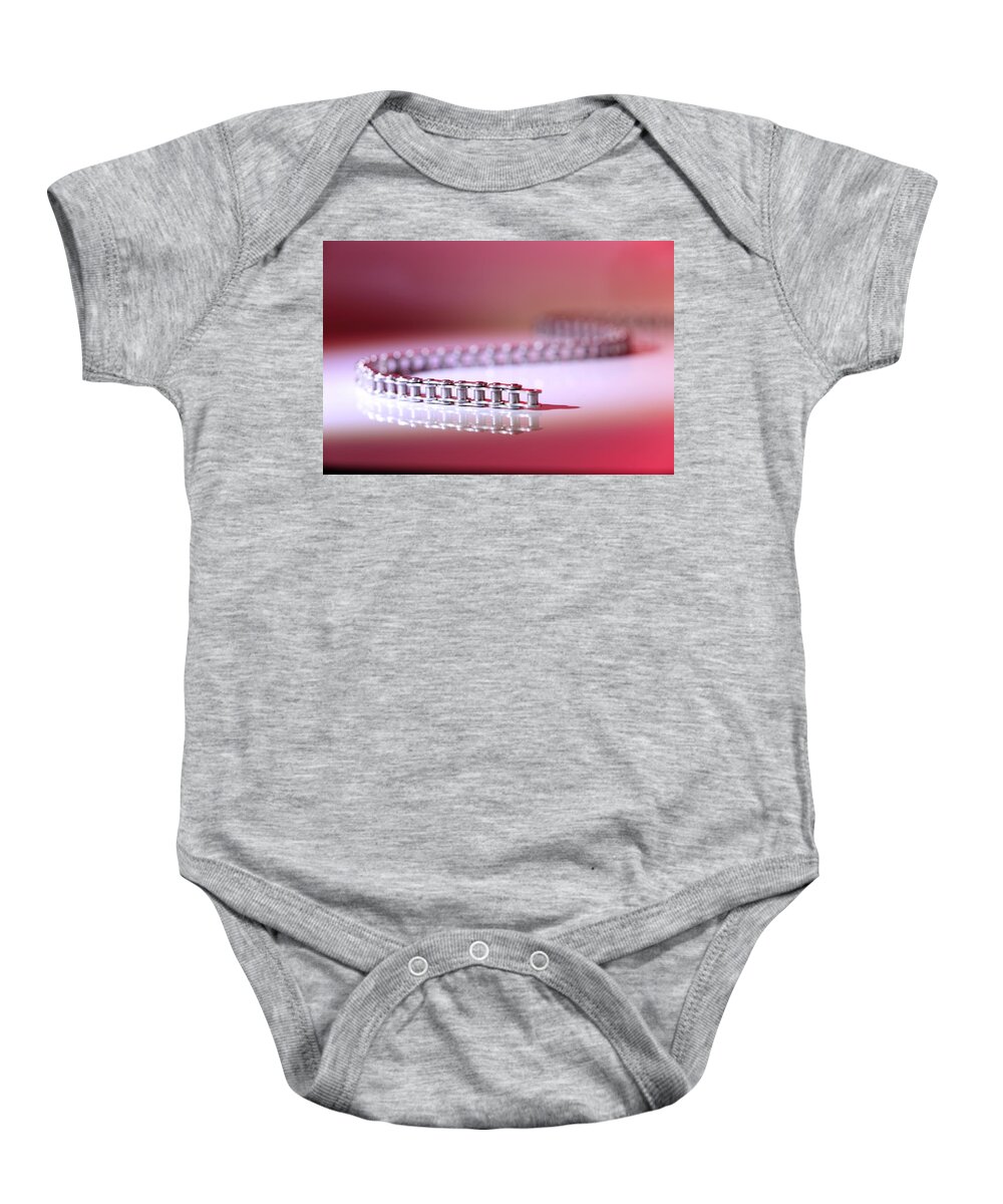 Chain Baby Onesie featuring the photograph Slithering Chain by David Andersen