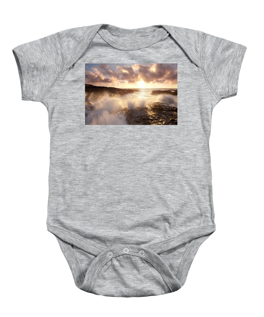 Oregon Baby Onesie featuring the photograph Smashing Sunset by Andrew Kumler