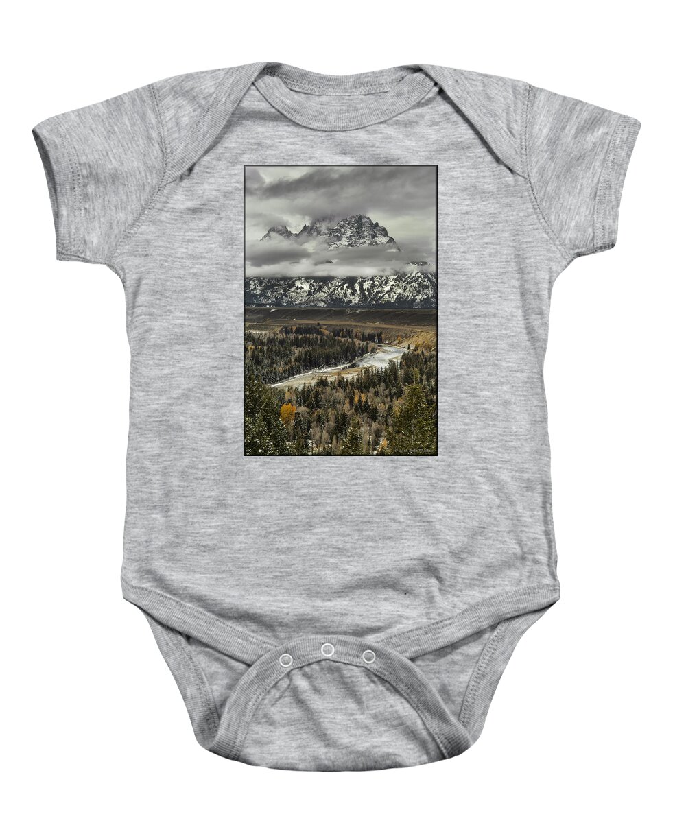 Lake Baby Onesie featuring the photograph Snake River - Tetons by Erika Fawcett