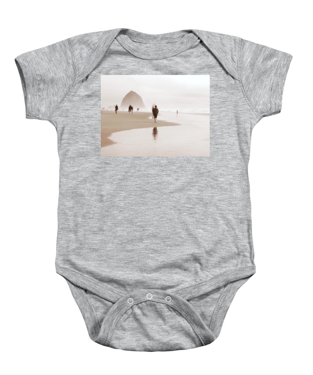 Cannon Beach Baby Onesie featuring the photograph Soft Reflections by Micki Findlay