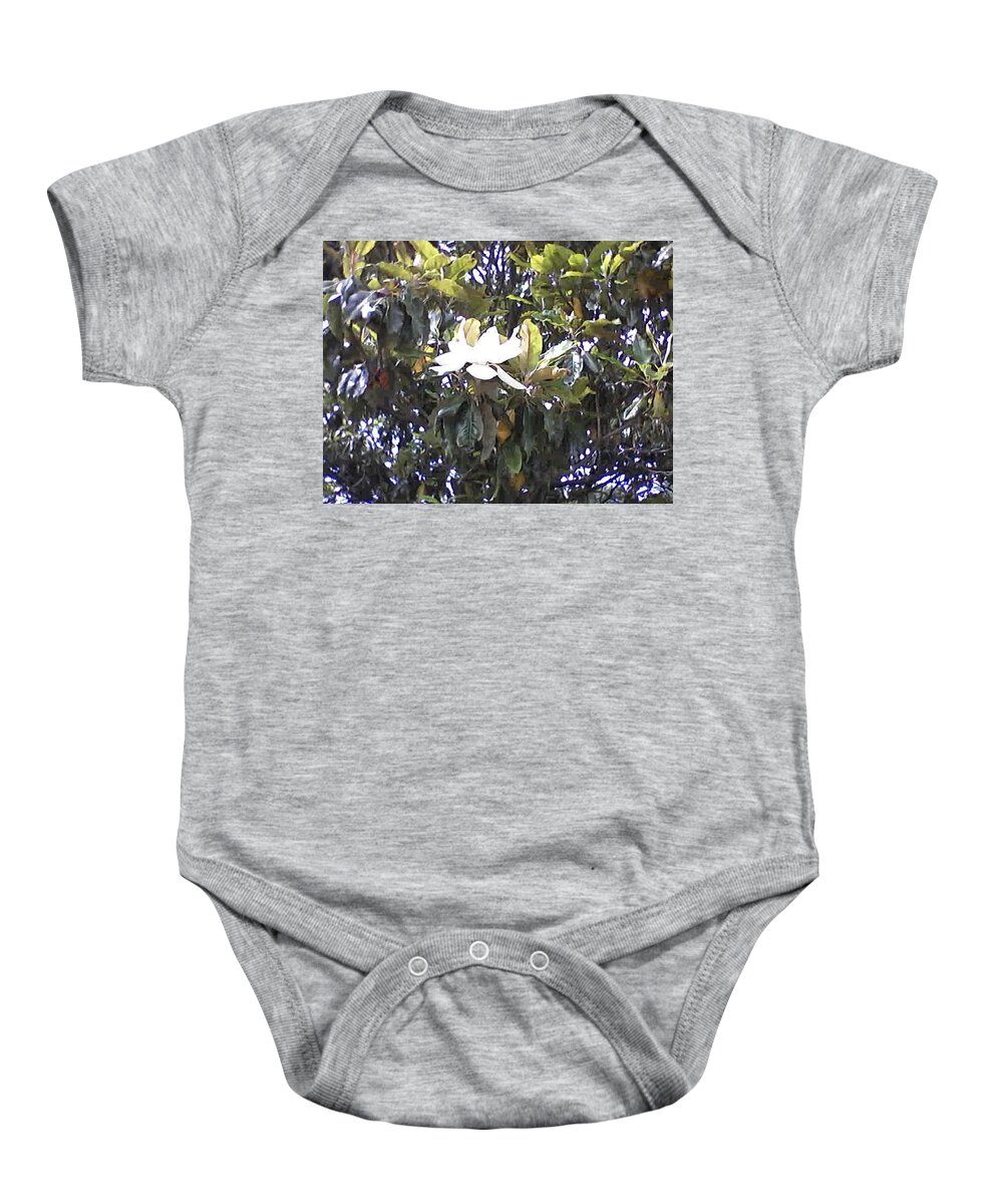 Spring Flowers Baby Onesie featuring the photograph Springtime Magnolia by Suzanne Berthier