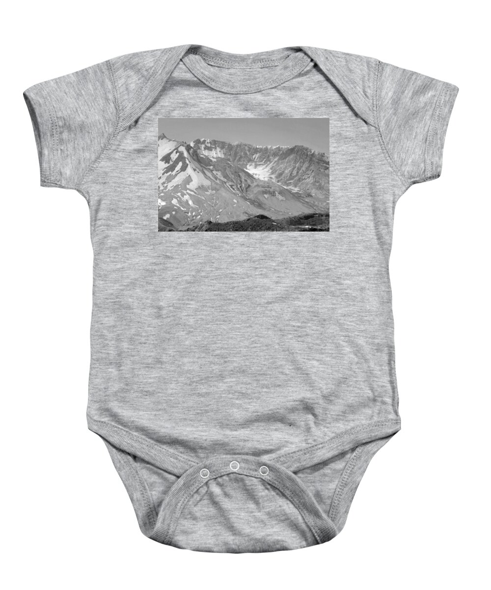 Volcano Baby Onesie featuring the photograph St. Helen's Crater by Tikvah's Hope