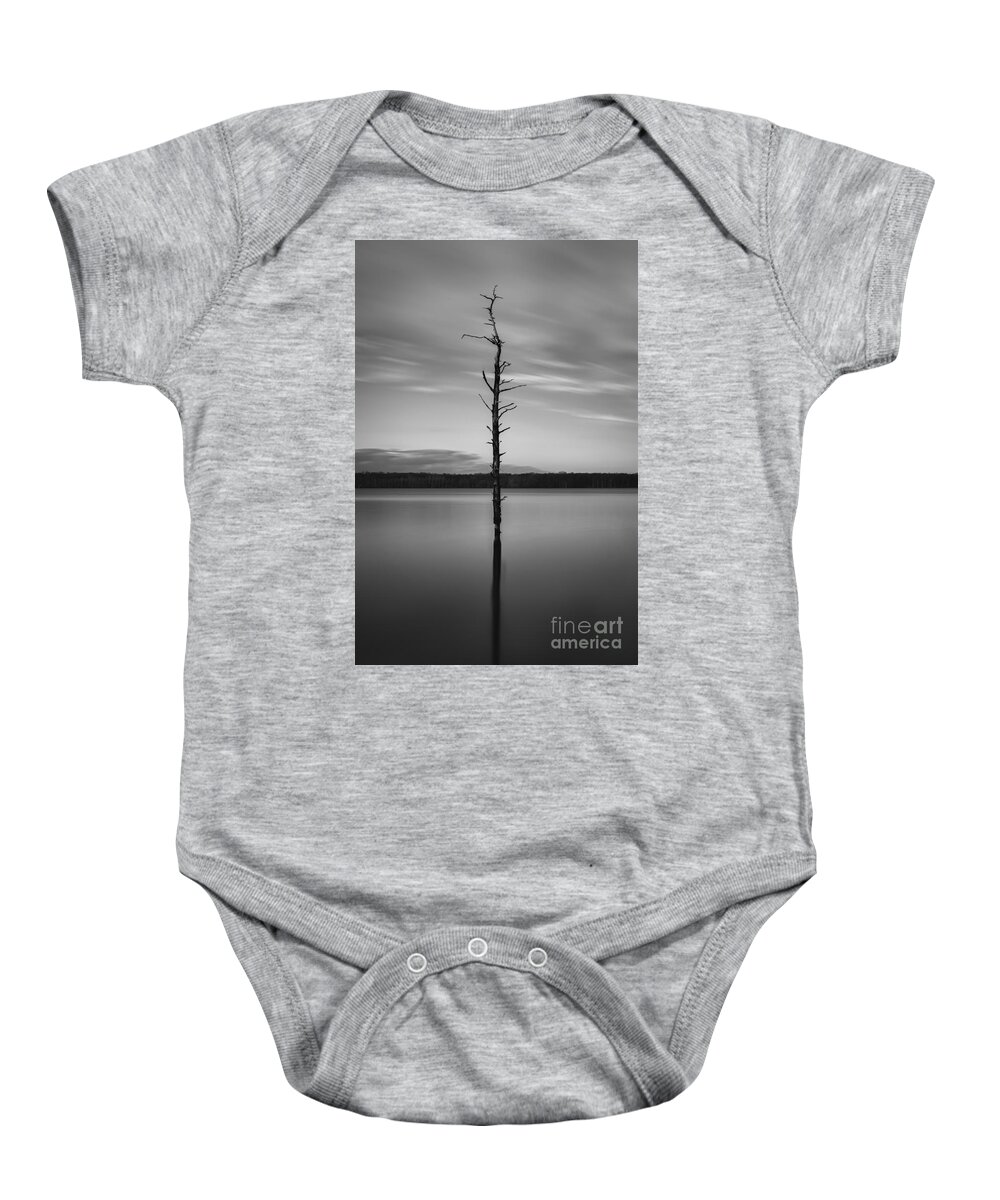Stand Alone Baby Onesie featuring the photograph Standing Alone BW by Michael Ver Sprill