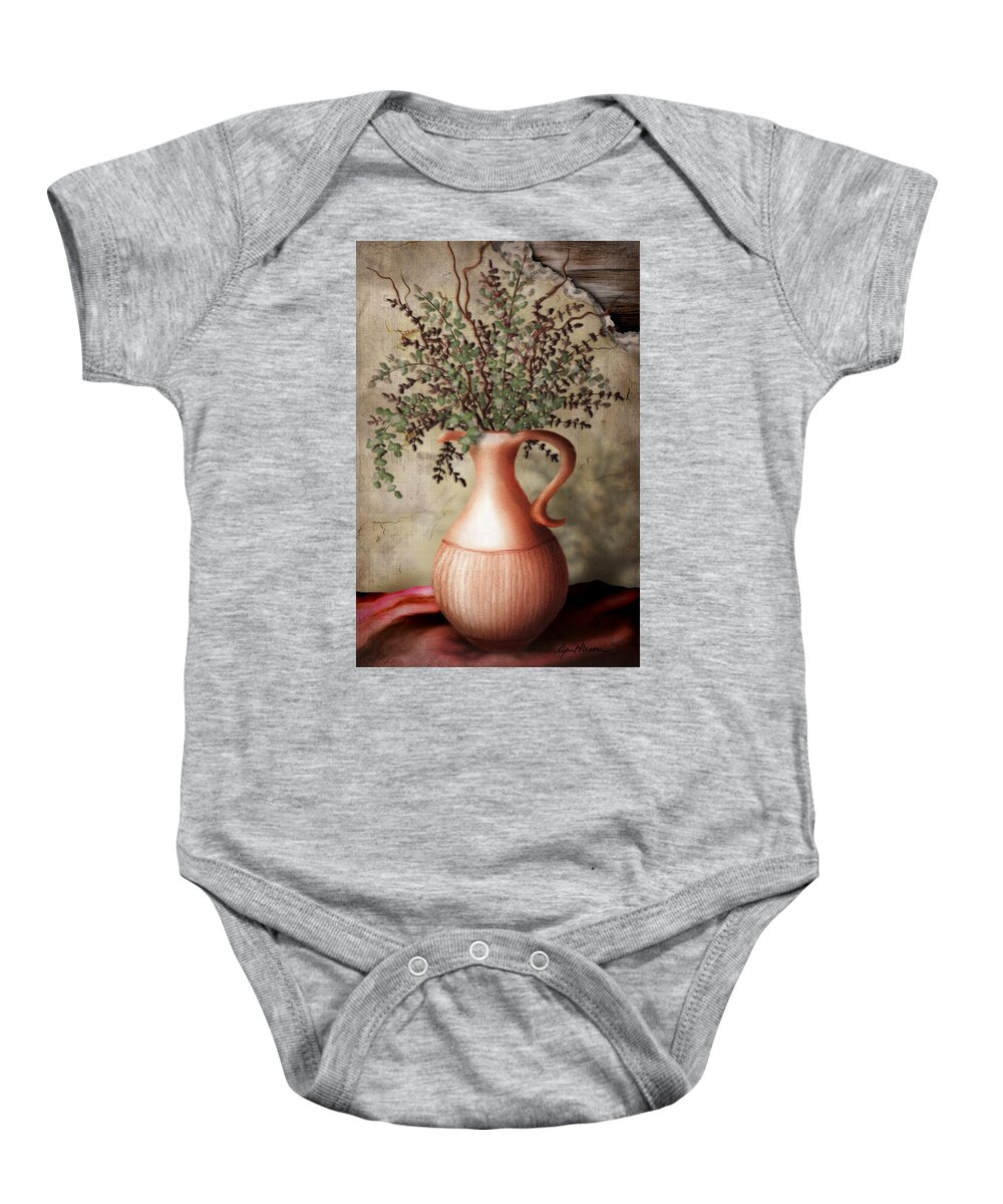 Pitcher Baby Onesie featuring the digital art Still Life I by April Moen