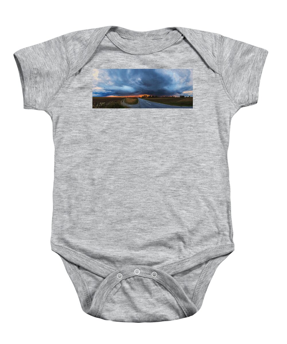 Landscapes Baby Onesie featuring the photograph Storm is coming by Davorin Mance
