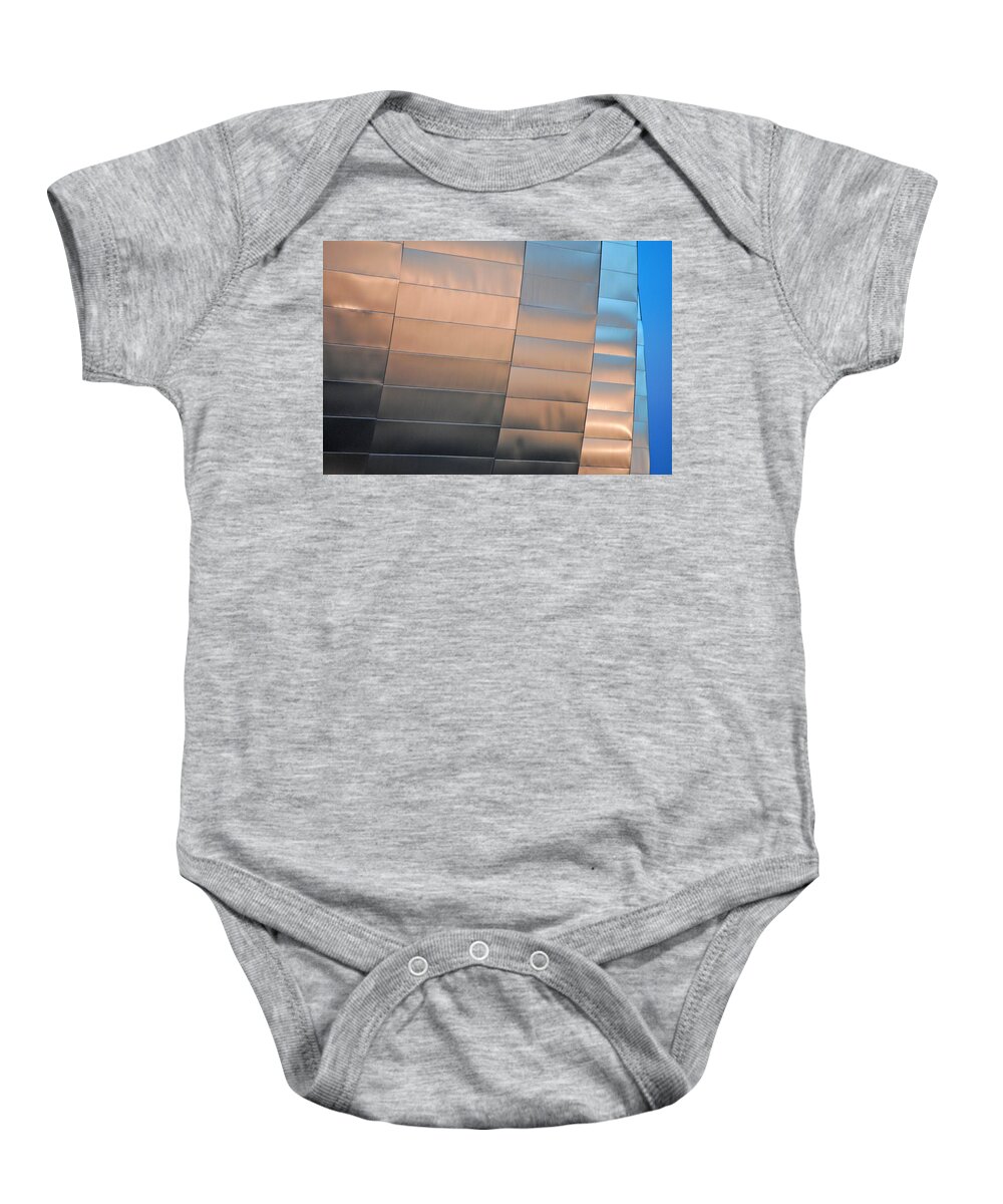 Kansas City Baby Onesie featuring the photograph Sunset at the Kauffman Center for the Performing Arts by Glory Ann Penington
